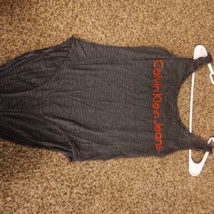 NWOT Striped Calvin Klein Bodysuit